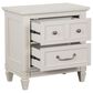 Nicolette Home Willowbrook King Panel Bed with Two Nightstands in Egg Shell White, , large