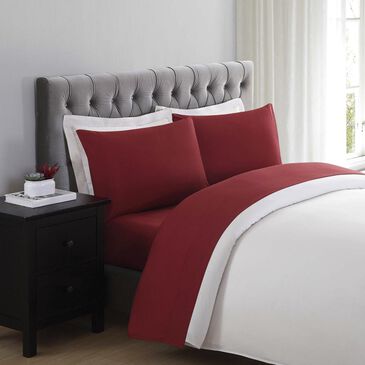 Pem America Truly Soft Everyday 4-Piece Queen Sheet Set in Red, , large