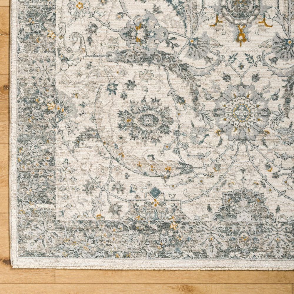 Surya Dresden White, Medium Gray, Gray, Light Slate, Denim and Mustard 10&#39; x 13&#39;11&quot; Area Rug, , large