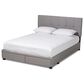 Baxton Studio Netti Queen Storage Bed with Light Grey Upholstered in Black, , large