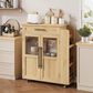 GARVEE Kitchen Island Cart with Storage in Natural, , large