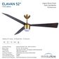 Minka-Aire Elavan 52" Indoor/Outdoor Ceiling Fan with LED Light in Legacy Brass, , large