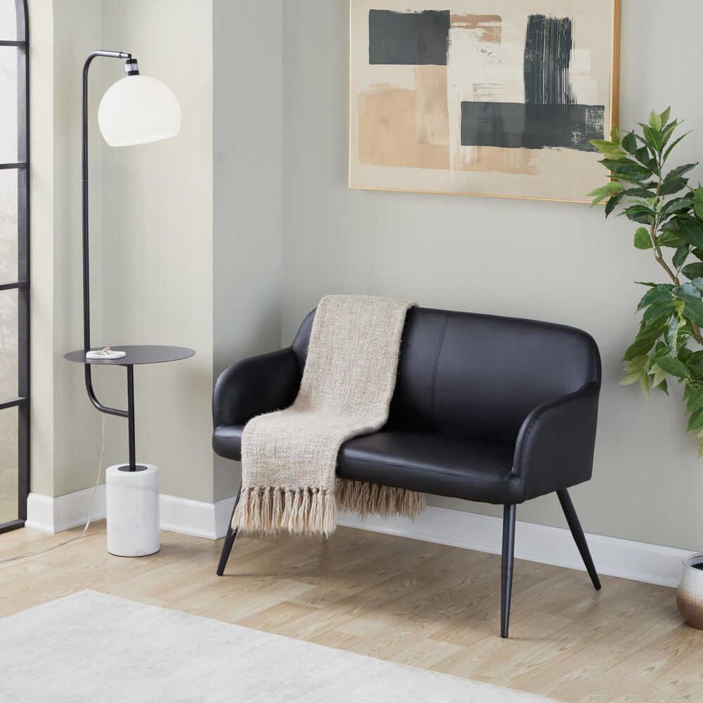 LumiSource Symbol Floor Lamp in Black and White, , large