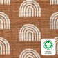 Babyletto Terracotta Rainbow Changing Pad Cover in White and Brown, , large