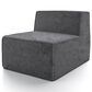 Furniture of America Facil 5-Piece Modular Armless Sofa Set in Dark Gray, , large