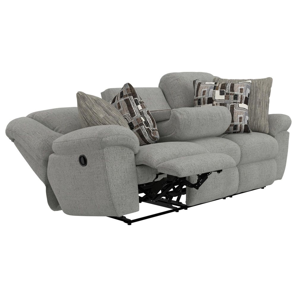 Catnapper Trifecta Manual Reclining Sofa with Drop Down Table in Nature, , large