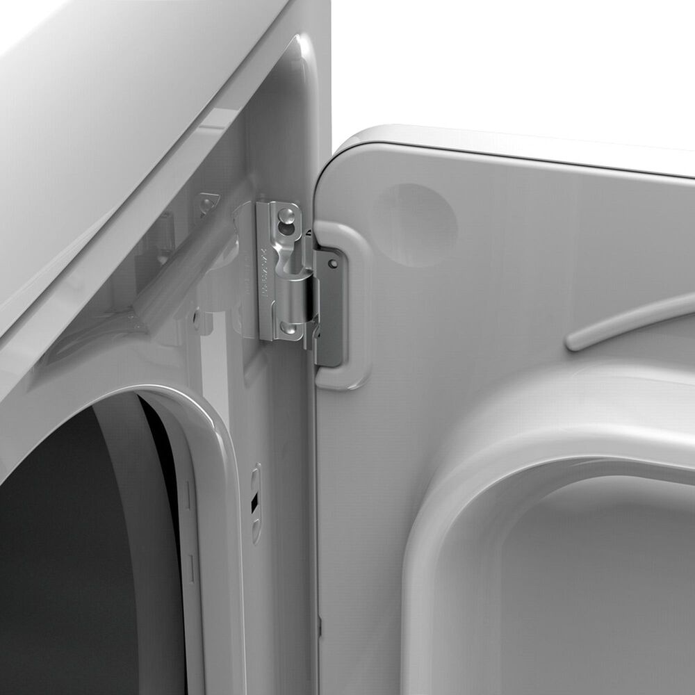 GE Appliances 6.2 Cu. Ft. Electric Dryer in White and Stainless Steel, , large