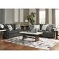 Ashley Karinne Stationary Loveseat in Smoke, , large