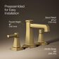 Kohler Riff Widespread Bathroom Sink Faucet in Vibrant Brushed Moderne Brass, , large