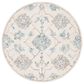 Safavieh Micro-Loop Oriental 5" Round Ivory and Grey Area Rug, , large