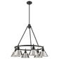 Golden Lighting Orwell 6-Light Chandelier with Pewter Shade in Matte Black, , large