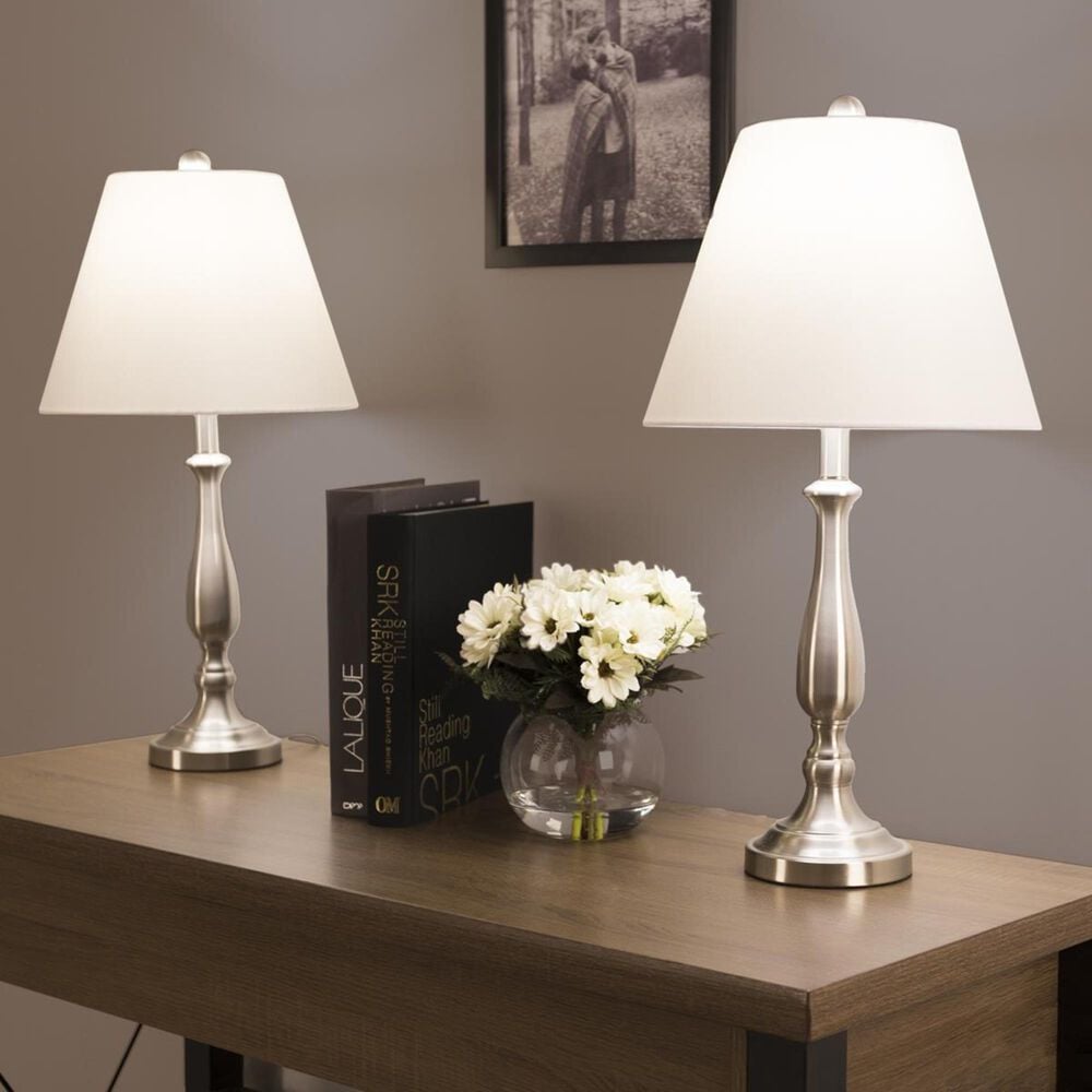 Timberlake Table Lamp in Brushed Steel (Set of 2), , large