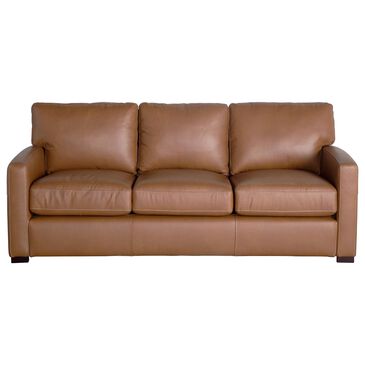 Bassett Wilson Leather Sofa in Pecan, , large