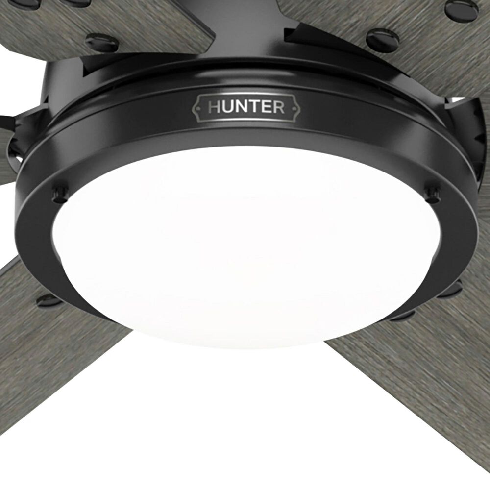 Hunter Gravity 60&quot; Ceiling Fan with LED Light in Matte Black, , large