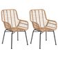 Zuo Modern Lyon Dining Chair in Natural/Black (Set of 2), , large