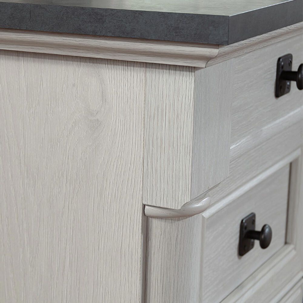 Sauder Palladia L-Shaped Desk in Glacier Oak and Rosso Slate, , large