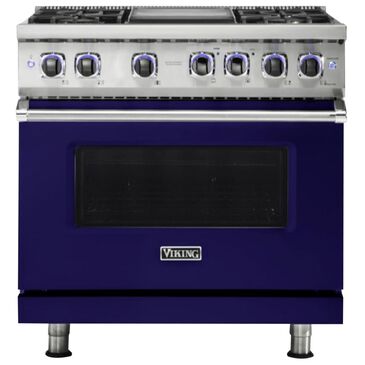 Viking Range 36" Sealed Burner Gas Range in Cobalt Blue, , large
