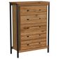 Hawthorne Furniture Norcross 5-Drawer Chest in Hickory and Black, , large