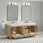 37B Alanya 72" Double Bathroom Vanity in Warm Oak with White Composite Stone Top, , large