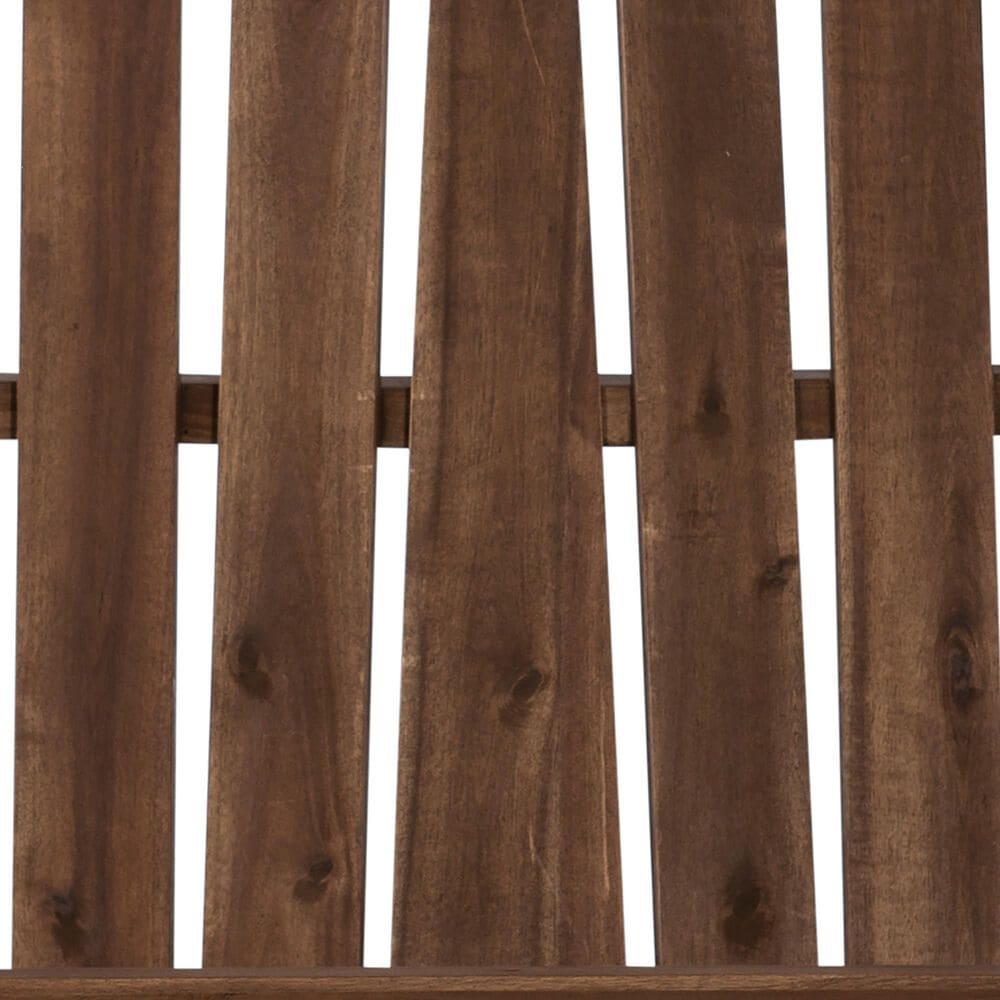 Linon Home Decor Adirondack Double Bench in Rich Acorn, , large