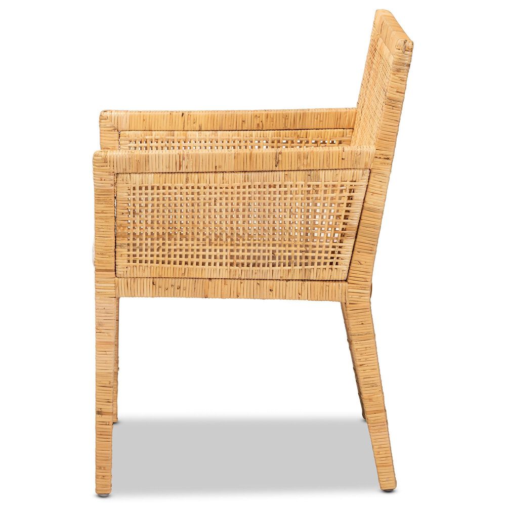 Baxton Studio Karis Arm Chair in Natural, , large