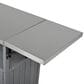 Hearth and Haven Outdoor Kitchen Island Cart with Adjustable Shelves and Stainless Steel Top in Gray, , large