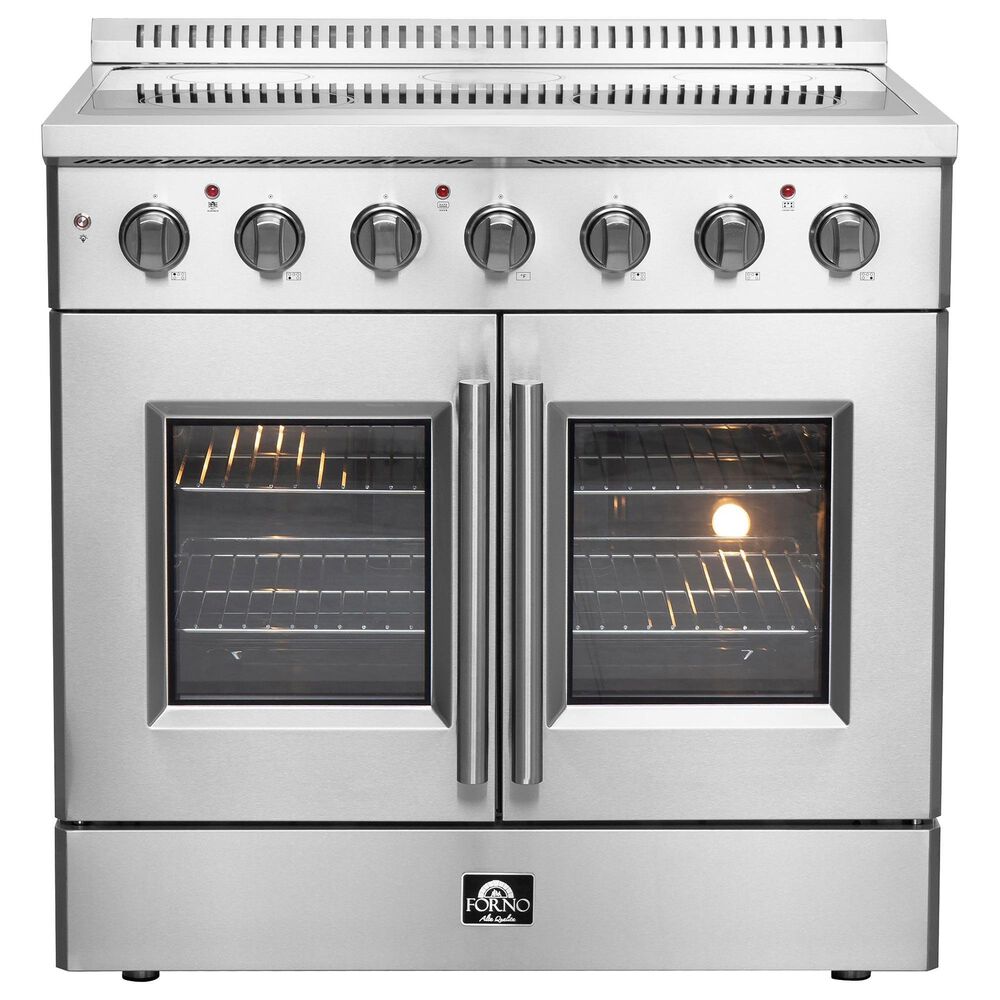 Forno Galiano 36" Freestanding French Door Electric Range in Stainless Steel, , large