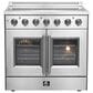 Forno Galiano 36" Freestanding French Door Electric Range in Stainless Steel, , large