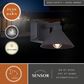 Vaxcel Sumner 1-Light Outdoor Wall Sconce Dusk-to-Dawn with GFCI Outlet in Matte Black, , large