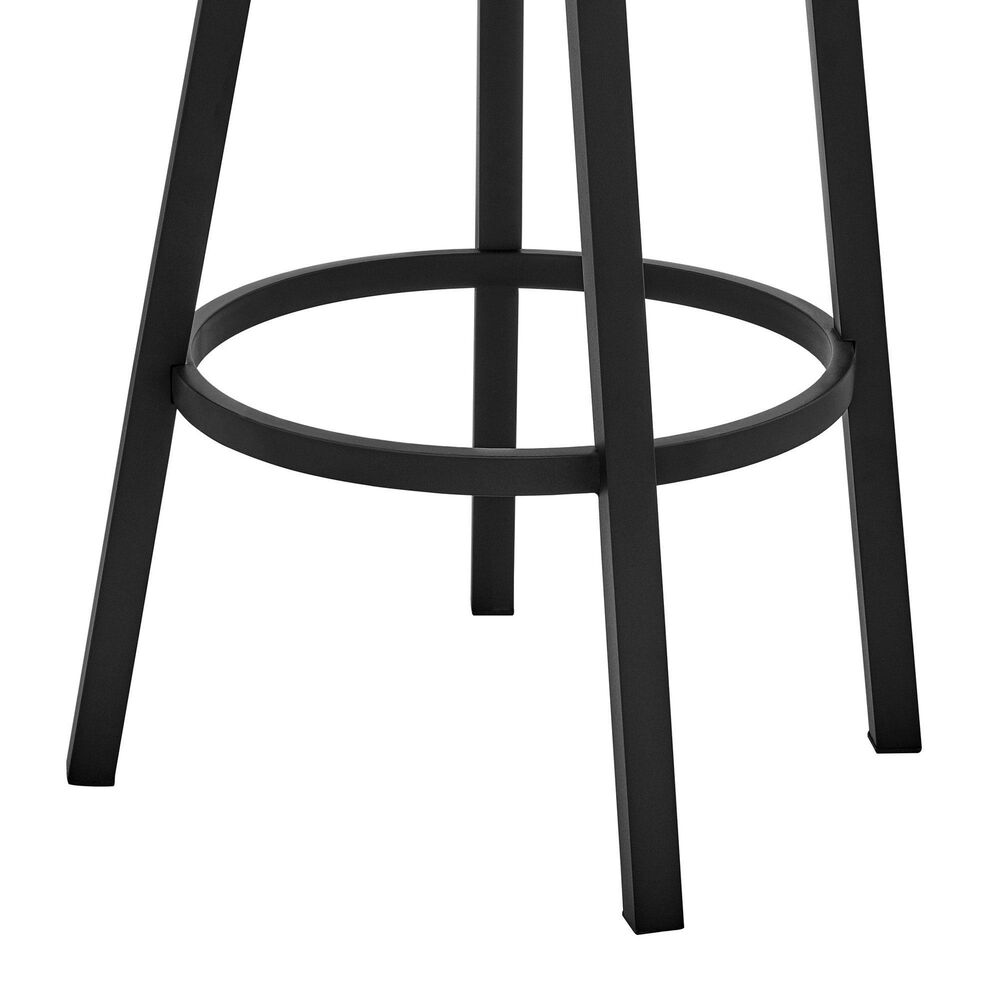 Armen Living Cohen 26&quot; Swivel Counter Stool in Black, , large