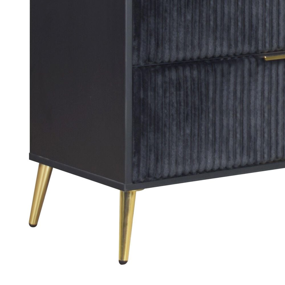 New Heritage Design Kailani 4-Piece Queen Bedroom Set in Black and Gold, , large