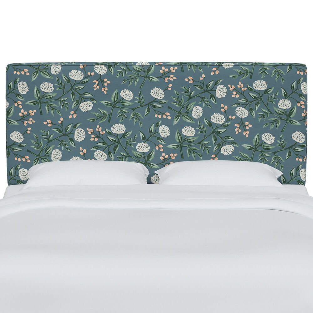 Rifle Paper Co Crafted by Cloth &amp; Company Elly Queen Headboard in Peonies Emerald, , large