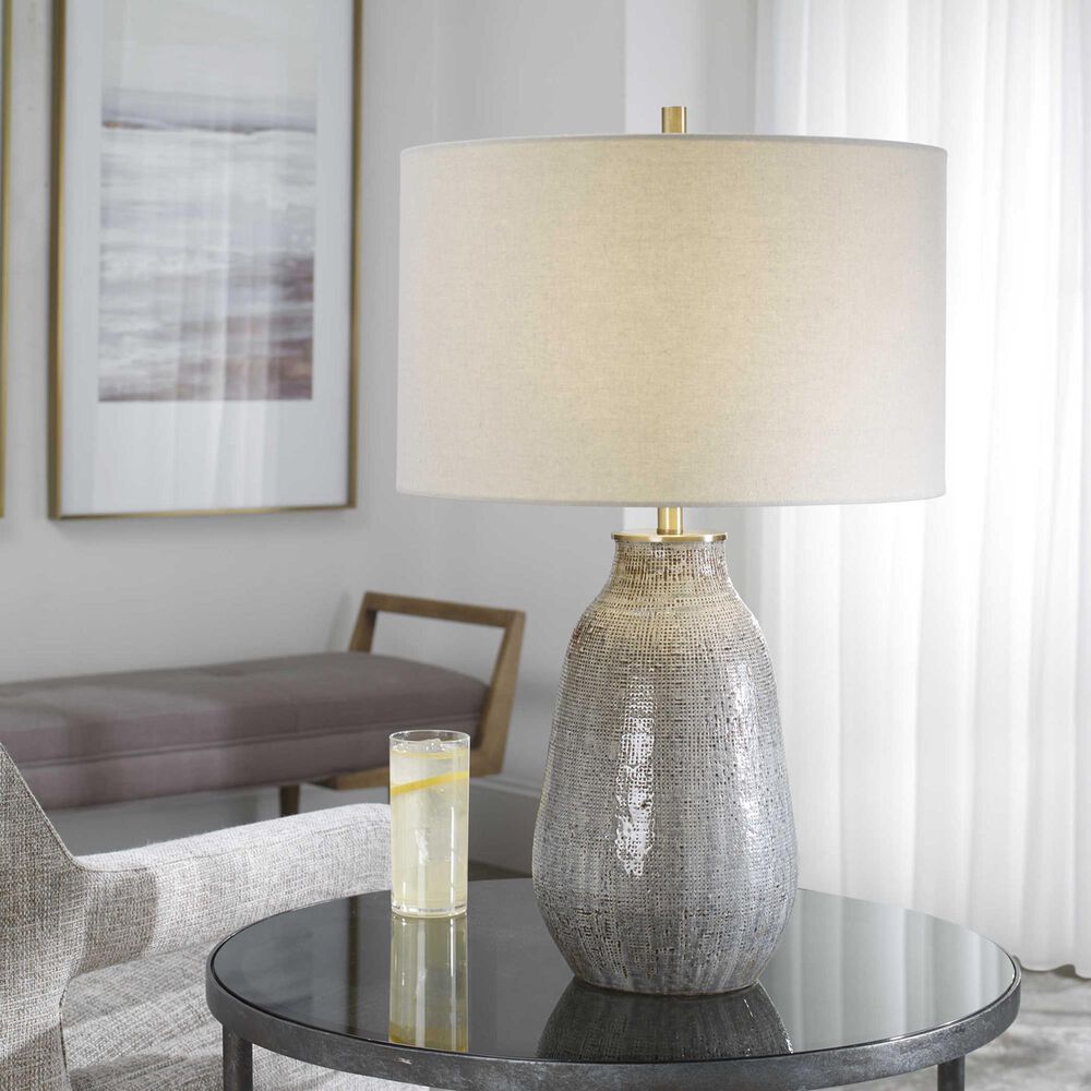Uttermost Monacan Table Lamp in Neutral Gray, Taupe and Rust Brown, , large