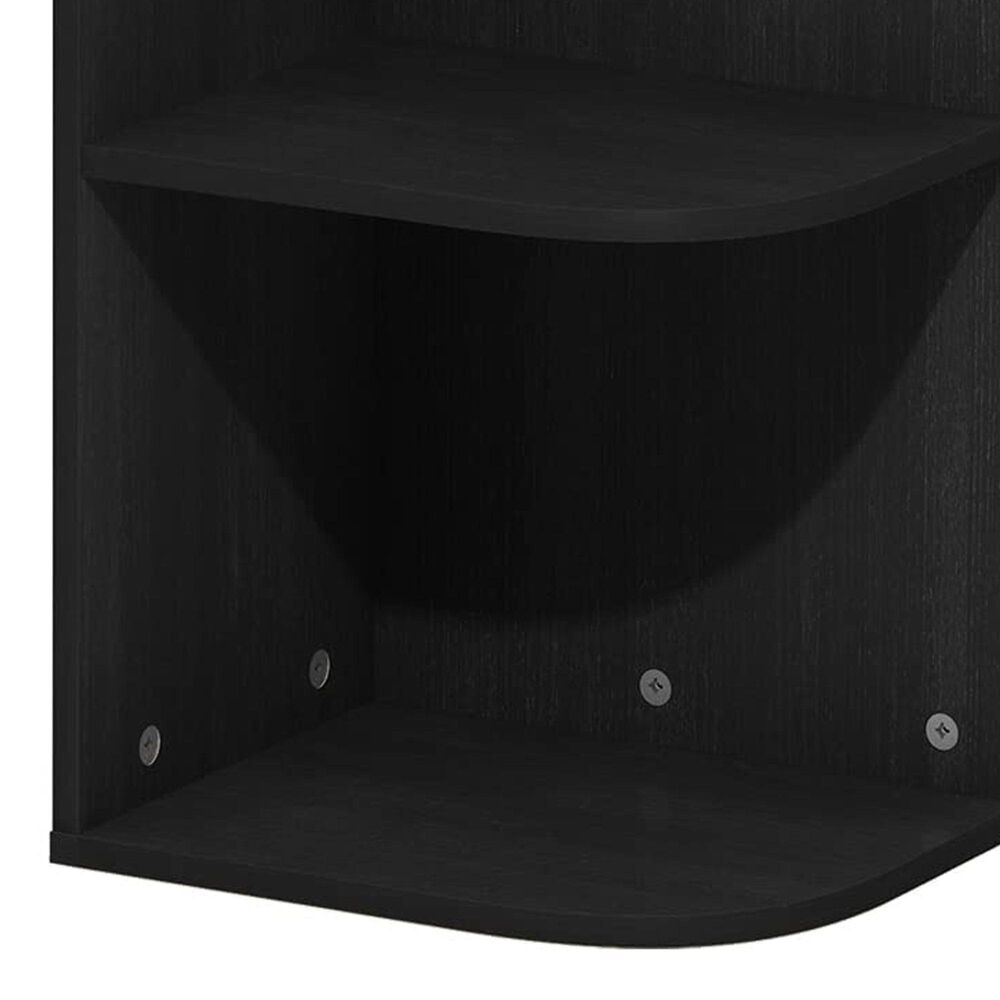HOMLUX 3-Tier Corner Open Shelf Bookcase in Blackwood, , large