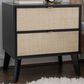 Linon Home Decor Collett 2-Drawer Nightstand in Black, , large