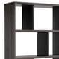 Global Movement 8-Shelf Bookcase in Distressed Grey and Black, , large