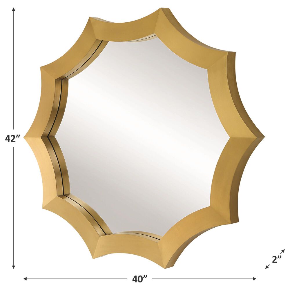 Uttermost Flare Mirror in Brushed Brass, , large