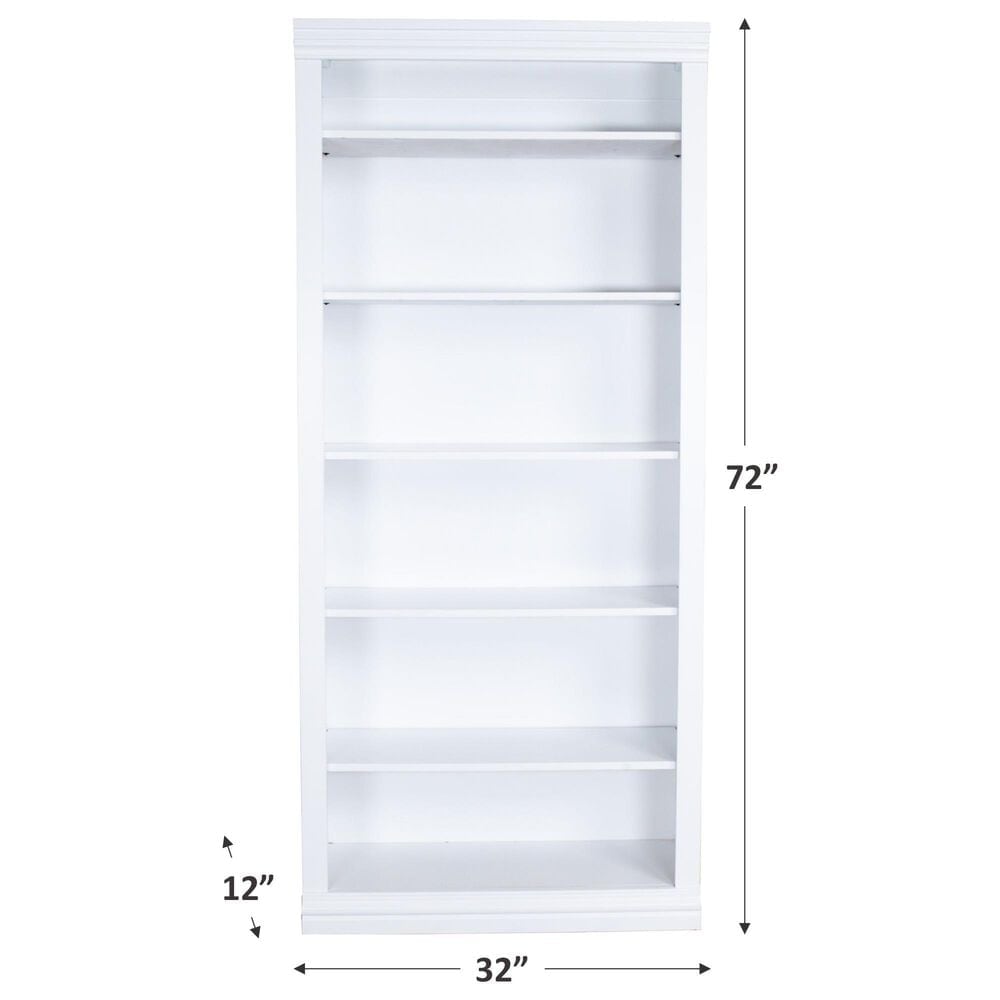 Cal-Baja Furniture DZ 72&quot; Bookcase in White, , large