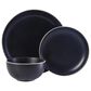 Gibson Homewares Rockaway 12-Piece Dinnerware Set in Matte Black, , large