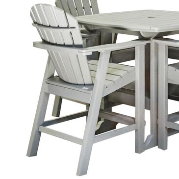 Oceanside Adirondack Shellback Balcony Chair in Gray, , large