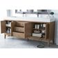 James Martin Vanities Linear 72" Double Bathroom Vanity in Whitewashed Walnut with 10 cm Glossy White Solid Surface Top and Rectangular Sinks, , large