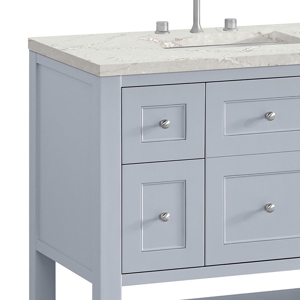 James Martin Vanities Breckenridge 72" Double Bathroom Vanity in Serenity Blue with 3 cm Eternal Jasmine Pearl Silestone Top, Rectangular Sinks and FreePower Wireless Charger, , large