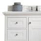 James Martin Vanities Palisades 48" Single Bathroom Vanity in Bright White with 3 cm Ethereal Noctis Quartz Top and Rectangular Sink, , large
