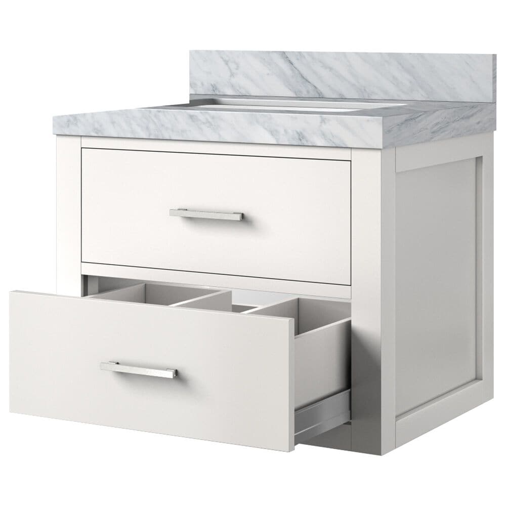 Lexora Home Castor 24&quot; Single Bathroom Vanity in White with White Acrylic Top and Rectangular Sink, , large