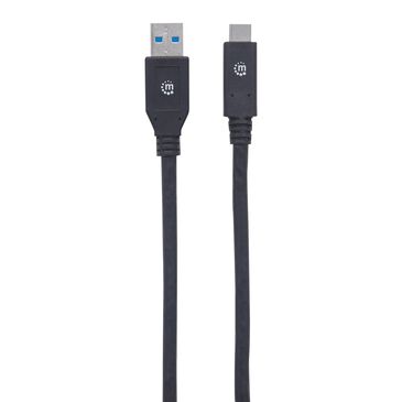 Manhattan 10" USB 3.2 Gen 1, Type-A Male to Type-C Male, 5 Gbps in Black, , large