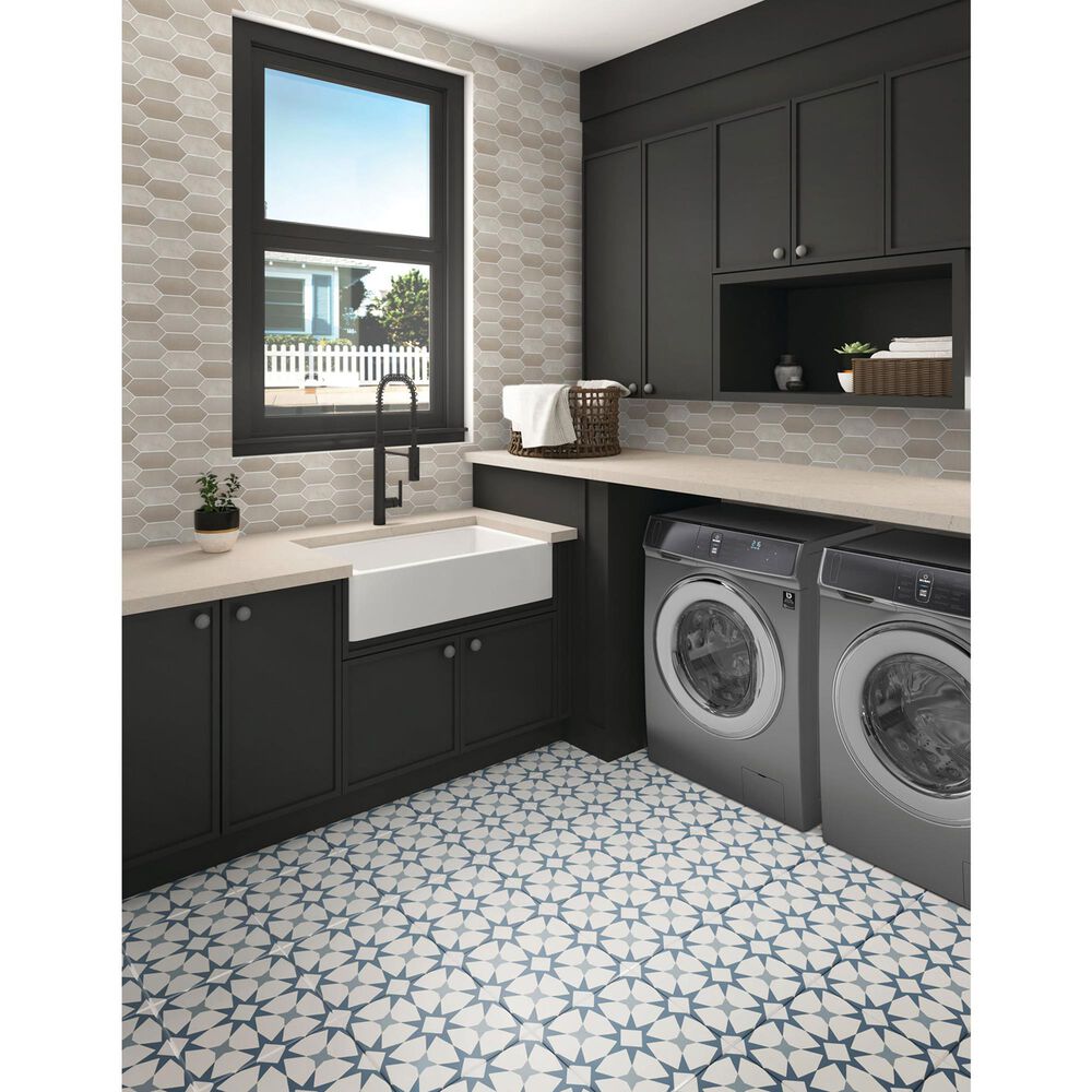 Dal-Tile Miramo Sand 2&quot; x 5&quot; Picket Undulated on 12.25&quot; x 11.125&quot; Ceramic Mosaic Sheet, , large