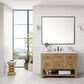 James Martin Vanities Breckenridge 48" Single Bathroom Vanity in Light Natural Oak with 3 cm Victorian Silver Quartz Top and Rectangular Sink, , large
