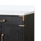Lexora Home Laurel 80" Double Bathroom Vanity in Black Oak with White Quartz Top and Rectangular Sinks, , large