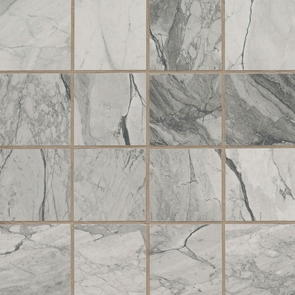MS International Kaya Onda Gray 3" x 3" on 12" x 12" Porcelain Mosaic Sheet, , large