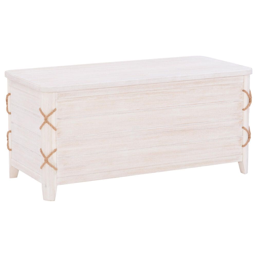 Linon Home Decor Brosnan Rope Cedar Chest in Whitewash, , large